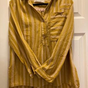 We The Free Mustard Striped Shirt